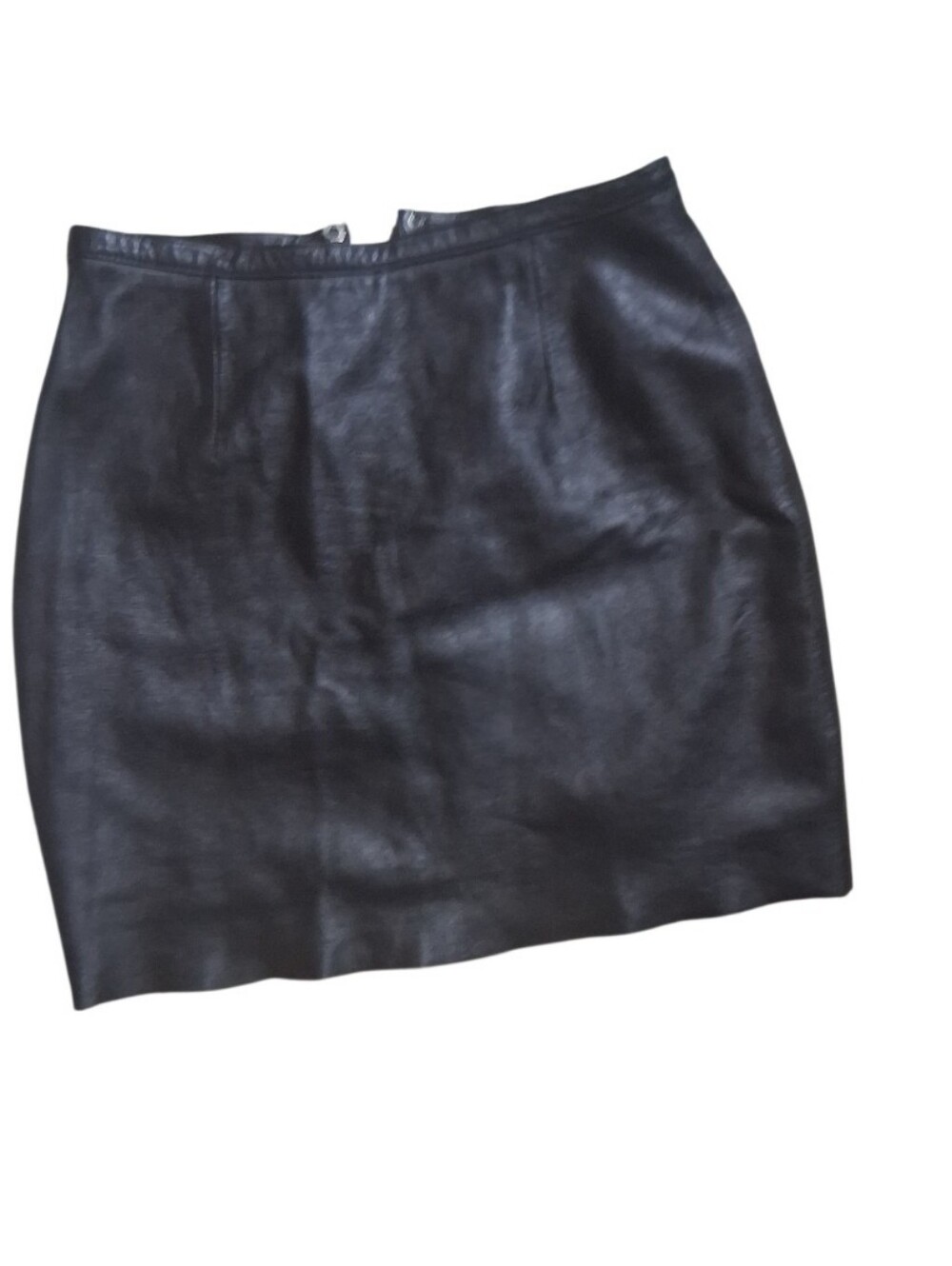Vintage Wilsons Leather Mini Skirt Size 4/lined/Raw Edge